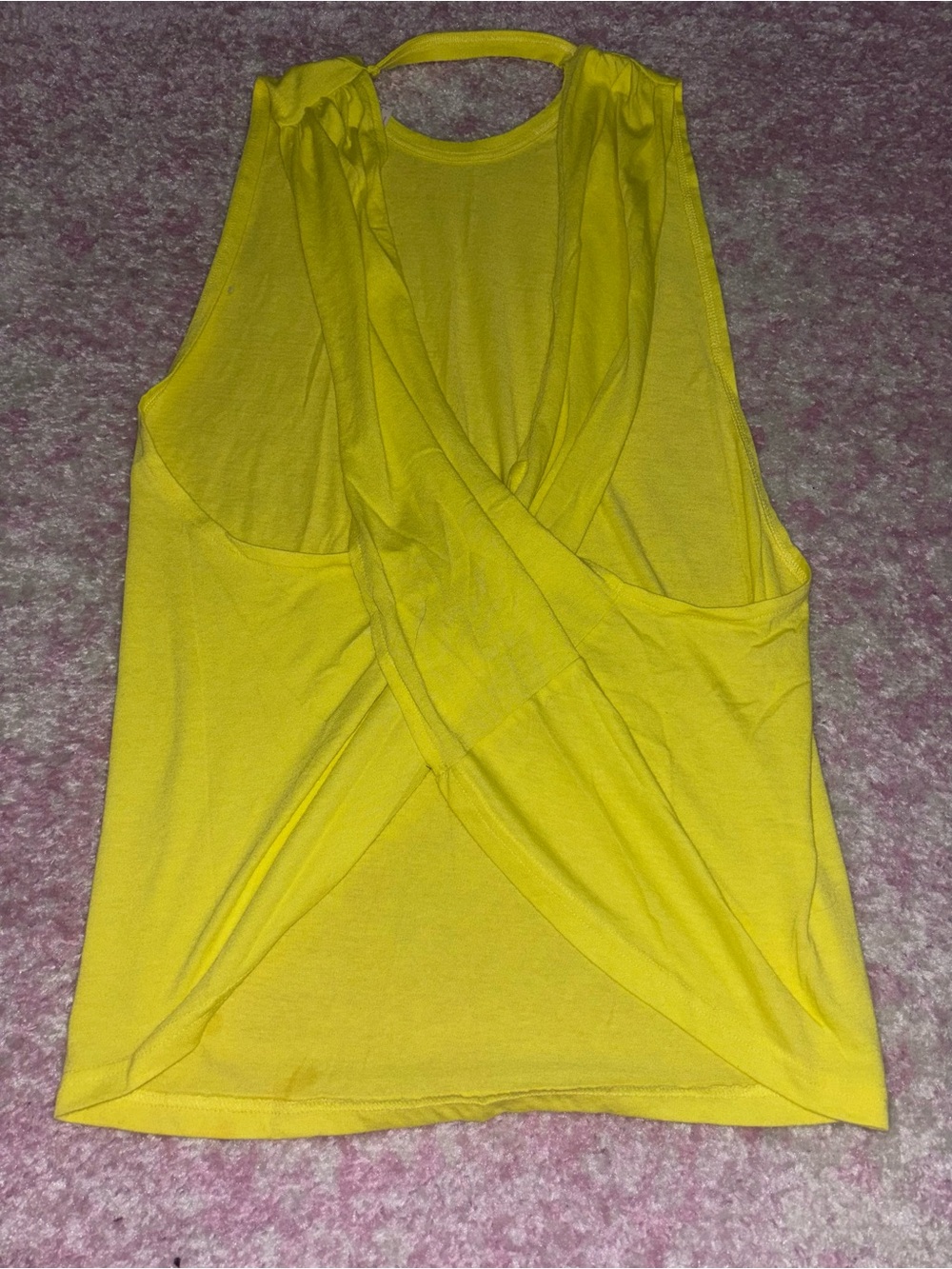 FP Movement by Free People Bright Yellow Twist-Back Tank